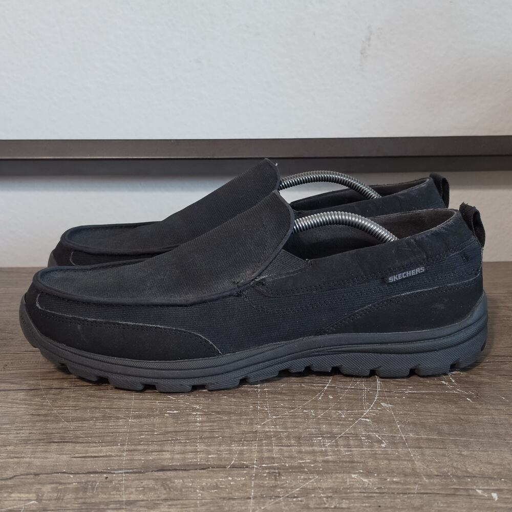 Skechers Relaxed Fit Superior Milford Men's Slip-on Loafers Shoes Size 12 Black